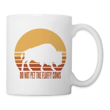 Funny Bold Buffalo Sunset Silhouette - Mug - white - Right