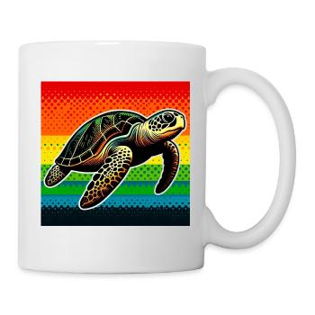 tortue - Mug blanc - blanc - Droite