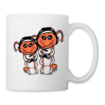 2 gamer caterpillar nerd gaming controller console game - Mug - white - Right