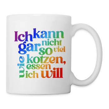 FUNNY VOMITING QUOTE REVERSED - LGBTQ - Mug - white - Right