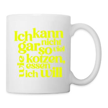 JE NE PEUX PAS VOMIR AUTANT QUE JE MANGE... - Mug blanc - blanc - Droite