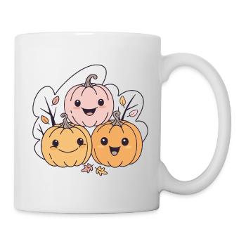 Funny Kawaii Pumpkins Autumn - Mug - white - Right