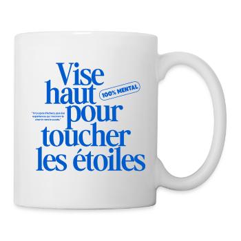 Aim high to reach for the stars - Mug - white - Right