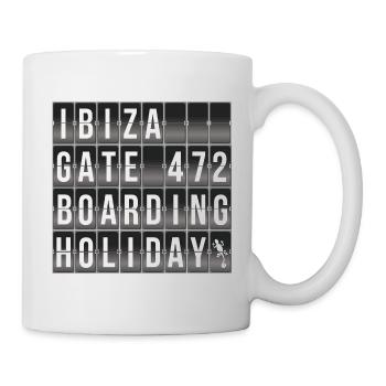 Ibiza Holiday Boarding Sign - Tasse - Weiß - Rechts