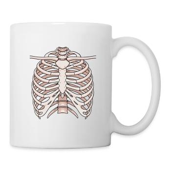 Anatomical sternum and rib structure - Mug - white - Right