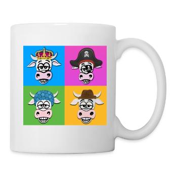 Kuh-Quartett - Tasse - Weiß - Rechts