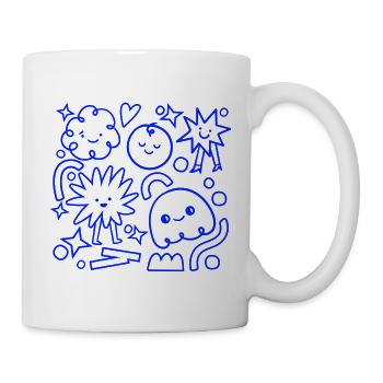 Doodles pour enfants – Happy Chaos - Mug blanc - blanc - Droite