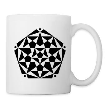 Fractal Pentagram Star Design - Mug - white - Right