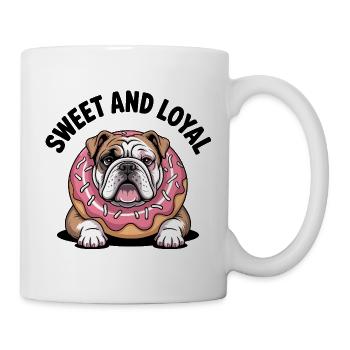 Sweet and Loyal Bulldog - Mug - white - Right