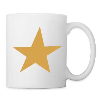 Goldener Stern Ausdrucksdesign - Tasse - Weiß - Rechts
