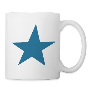 Blauer Stern Illustration - Tasse - Weiß - Rechts