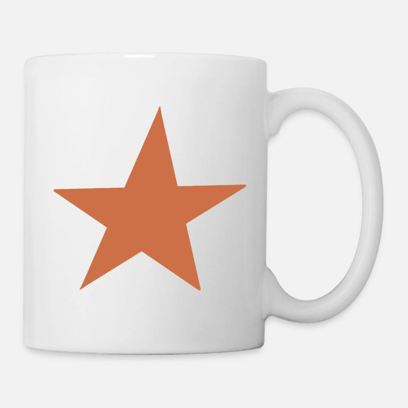 Orange star design - Mug - white