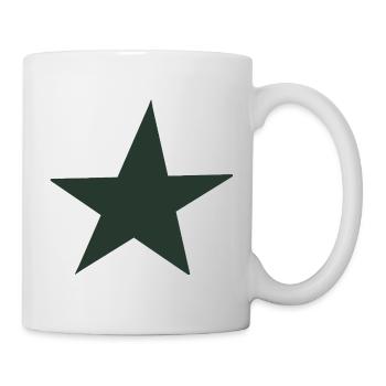 green star pattern in retro style - Mug - white - Right