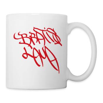 Ausdrucksstarkes Graffiti-Design Bratislava - Tasse - Weiß - Rechts