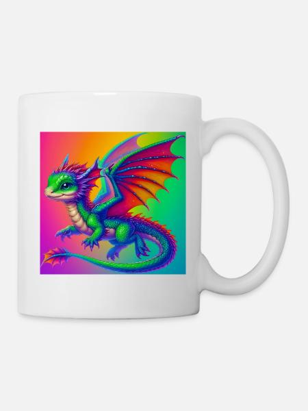 Drache - Tasse - Weiß