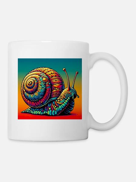 Schnecke - Tasse - Weiß