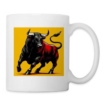 Stier - Tasse - Weiß - Rechts