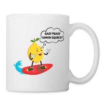 Humorvoller Zitronen-Surfer - Tasse - Weiß - Rechts