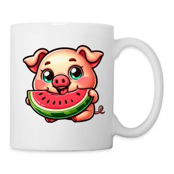 Cochon sucré au melon Vacances d’été Fermier - Mug blanc - blanc - Droite