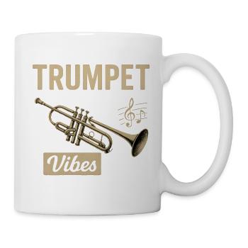 Picturesque trumpet design with vibe - Mug - white - Right