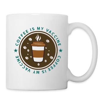 Vacciné avec du café - Mug blanc - blanc - Droite