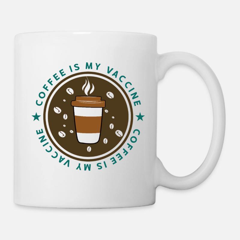 Vaccinated with coffee - Mug - white