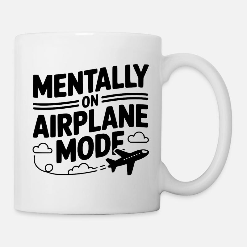 Mentally on Airplane Mode - Mug - white