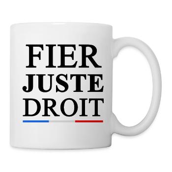 FIER_JUSTE_DROIT - Mug blanc - blanc - Droite