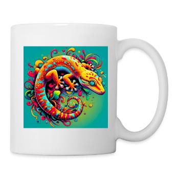 Gecko - Tasse - Weiß - Rechts