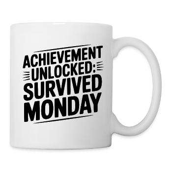 Achievement Unlocked Survived Monday - Mug - white - Right