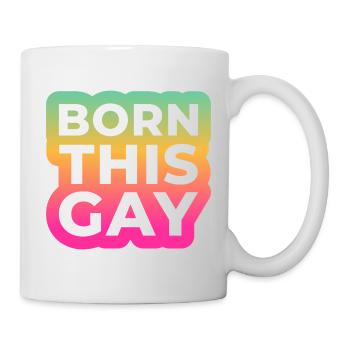 BORN THIS GAY - LGBTQ+ STATEMENT - Mug - white - Right