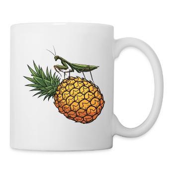 Pineapple with grasshopper illustration - Mug - white - Right