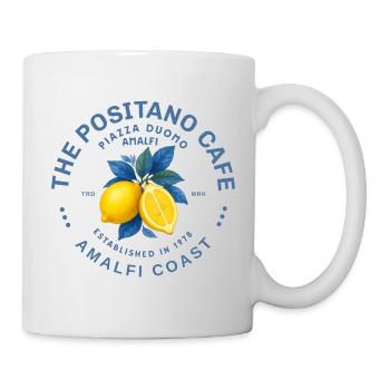 Amalfiküste Zitrone und leuchtende Blätter - Tasse - Weiß - Rechts