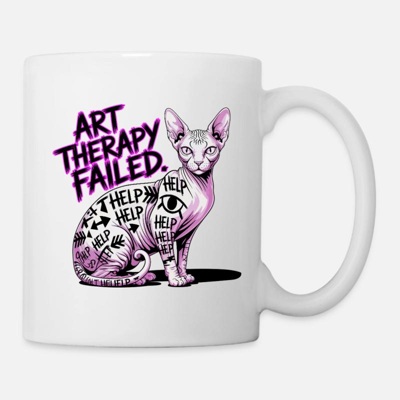 Cat Art Therapy Fail - Mug - white