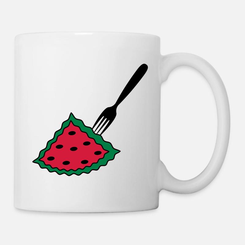 Melon avec fourchette - Mug blanc - blanc