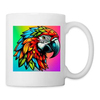 Papagei - Tasse - Weiß - Rechts