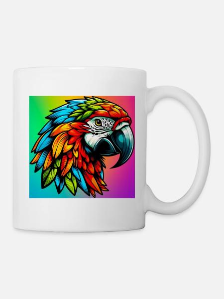 Papagei - Tasse - Weiß