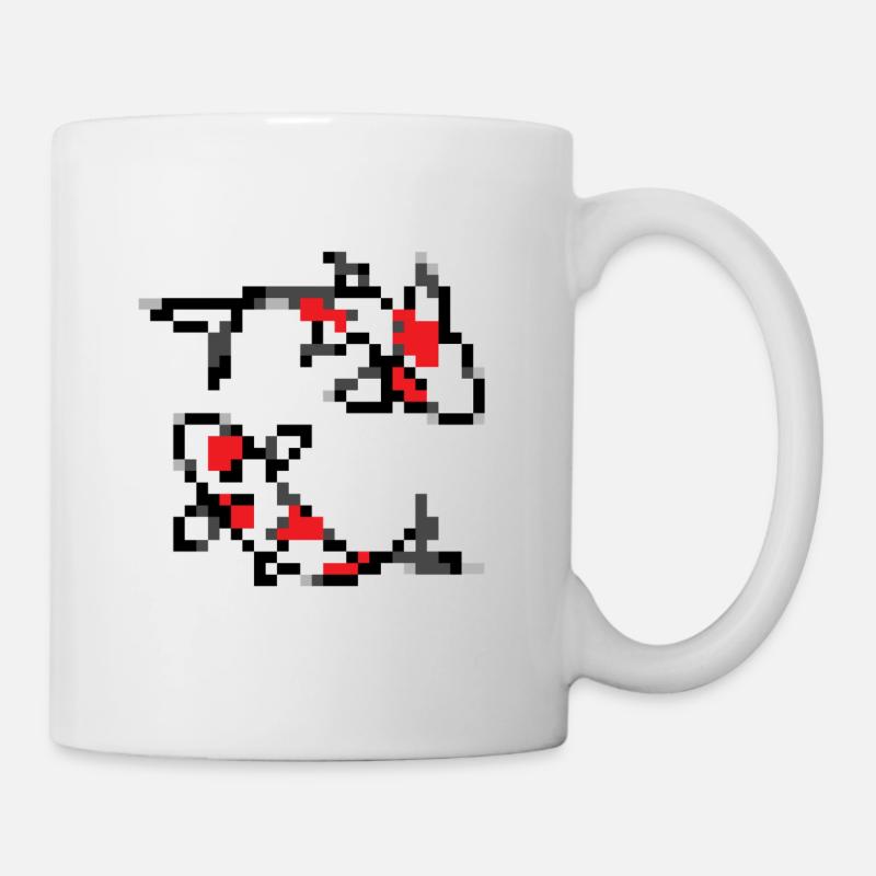 Pixelart Koi - Mug blanc - blanc