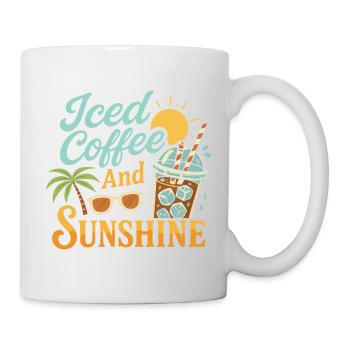 Eiskaffee und Sonnenschein - Tasse - Weiß - Rechts