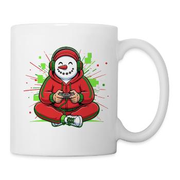 Snowman Gamer Christmas Winter - Tasse - Weiß - Rechts