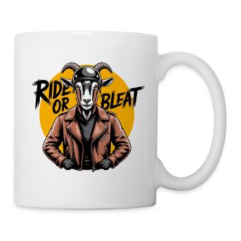 Goat Biker Rebel - Mug - white - Right