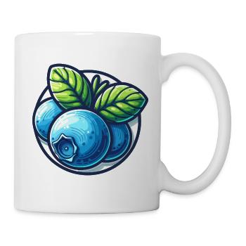 Bright blueberries and leaves - Mug - white - Right