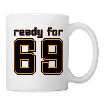 Maillot prêt pour 69 - Mug blanc - blanc - Droite