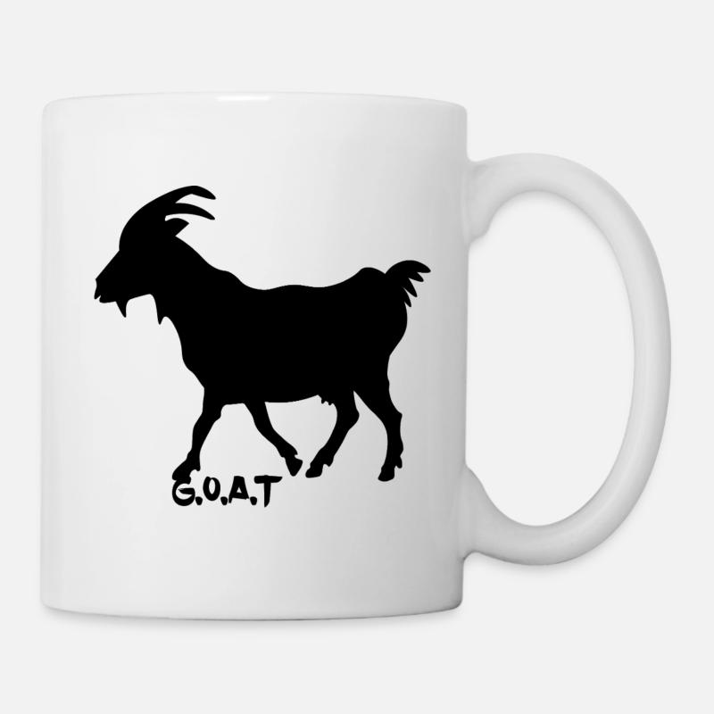 G.O.A.T. schwarz - Tasse - Weiß