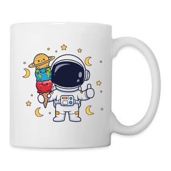 Astronaut Artwork Food Space Humor - Mug - white - Right