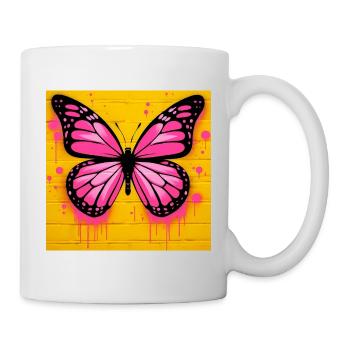 papillon - Mug blanc - blanc - Droite