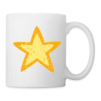 Leuchtender Stern Cartoon Illustration - Tasse - Weiß - Rechts