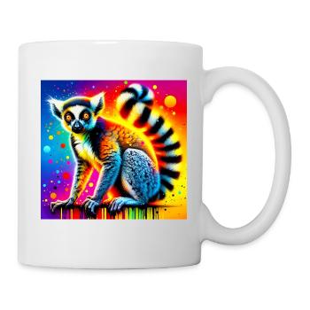 Lemur - Tasse - Weiß - Rechts