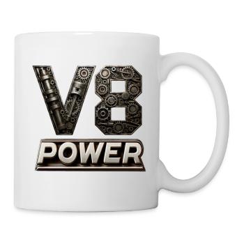 Puissance du V8 - Mug blanc - blanc - Droite