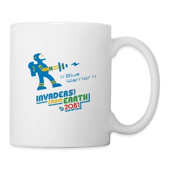 Envahisseurs de la Terre 2081 GUERRIER BLEU - Mug blanc - blanc - Droite